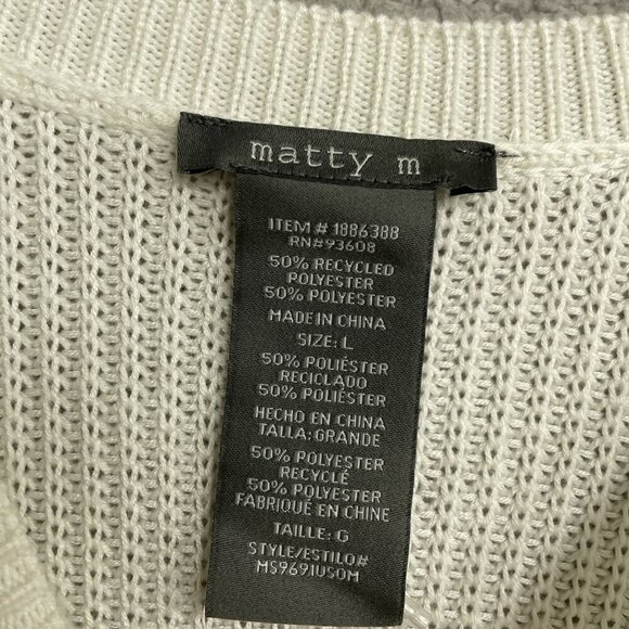 NWOT Matty M Women's L Color Block Sweater Short Sleeve Crew neck - Picture 6 of 7